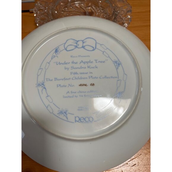 Sandra Kuck Collector Plate, Under The Apple Tree  Reco 1988 Collection - Picture 3 of 3